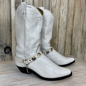 Vintage White Cowboy Boots
